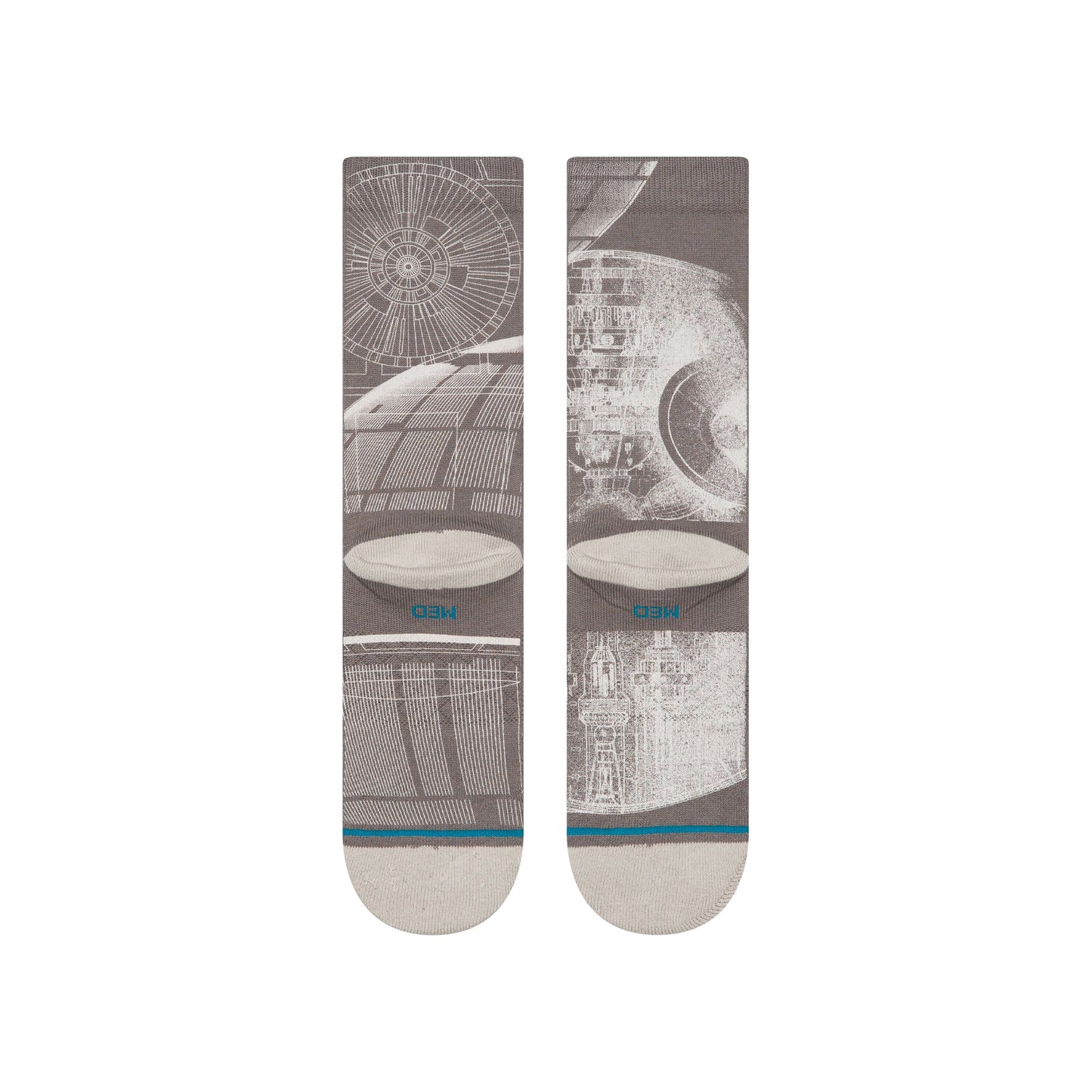 Stance Death Star Wars Crew Sock Grey
