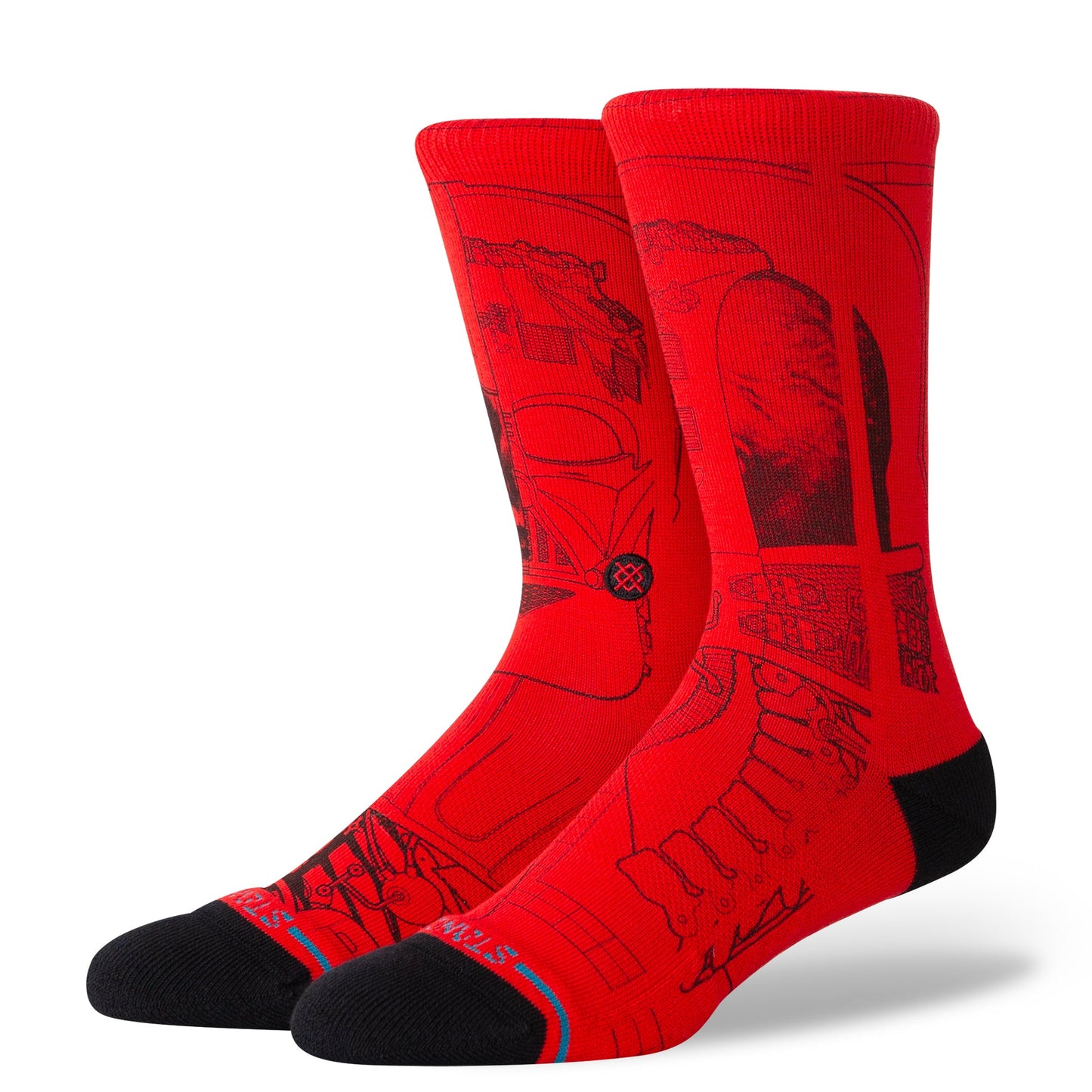 Stance Vader Star Wars Crew Sock Red