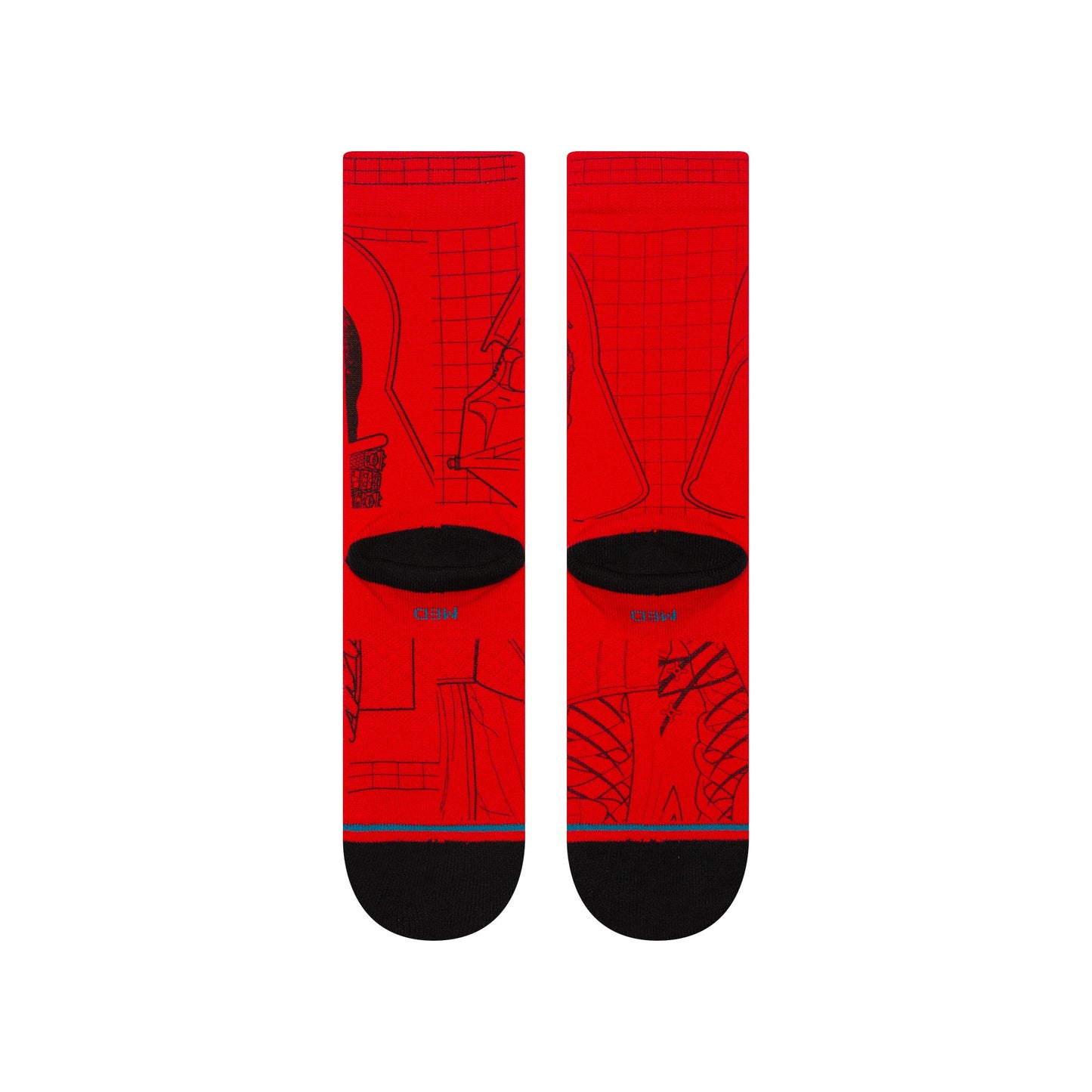 Stance Vader Star Wars Crew Sock Red