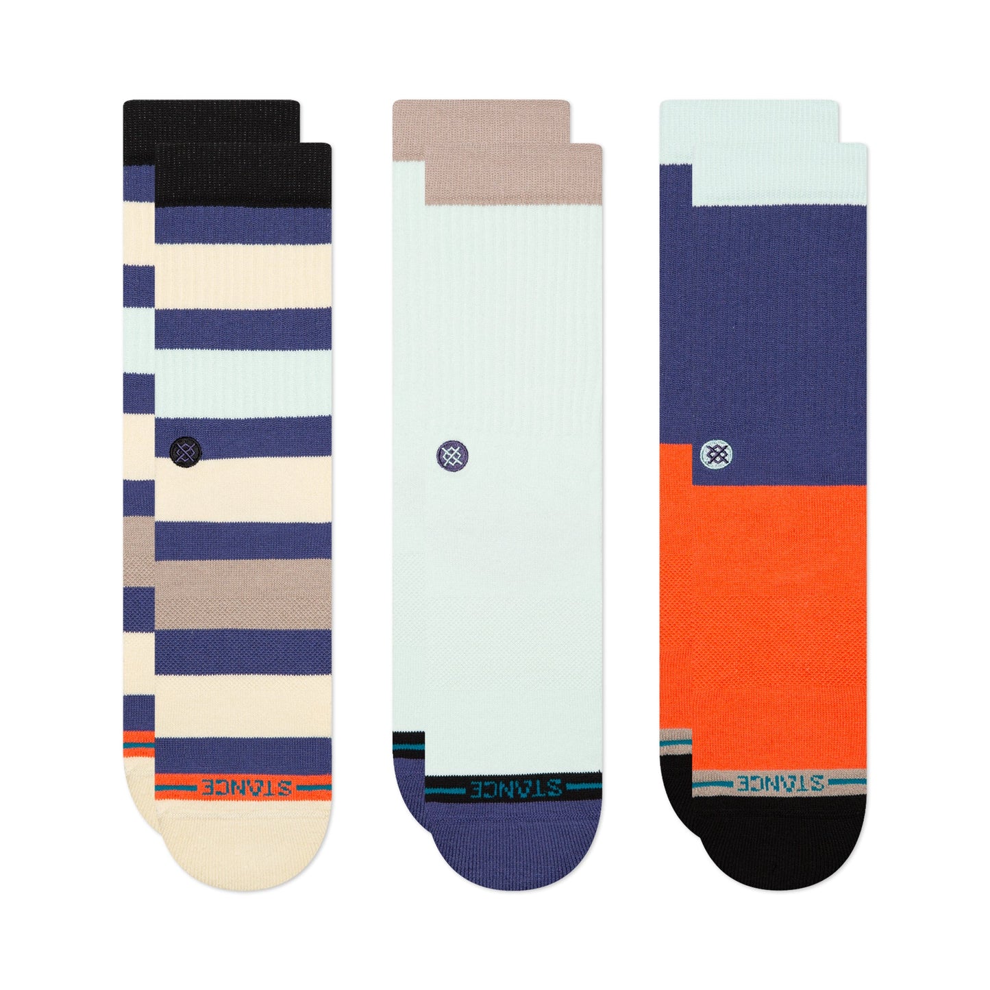 Stance Bayside Crew Sock 3 Pack Multi