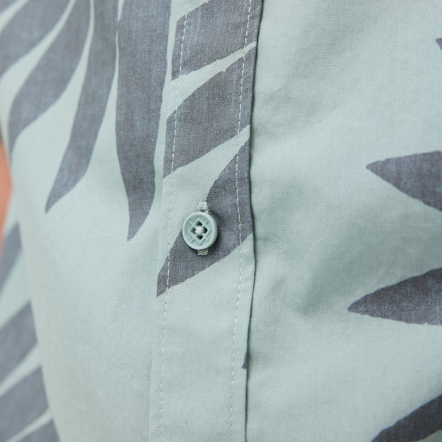 Stance Bales Button Up T-Shirt Sea Green |model