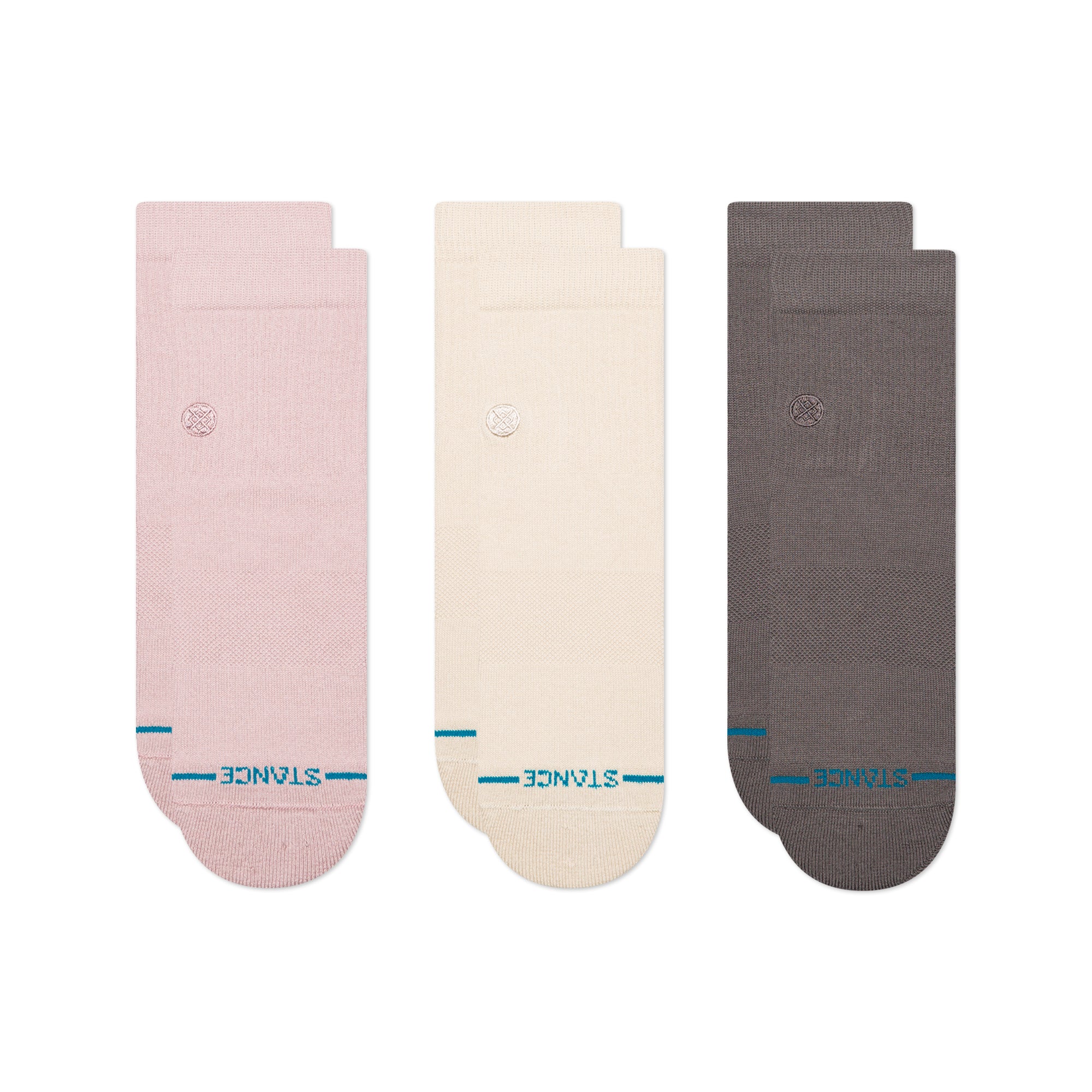 Stance Icon Quarter Sock Lot De 3 Paires - Chaussettes Confortables Homme