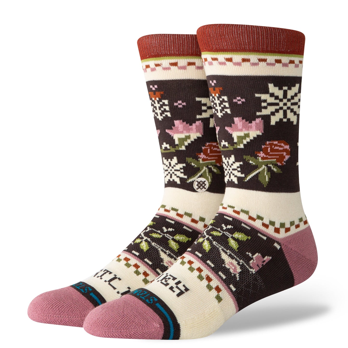 Stance Mistling Toes Crew Sock Dusty Rose
