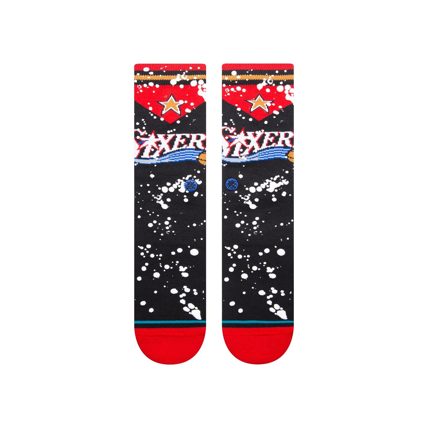 Stance Overspray Philadelphia 76Ers Crew Sock Black