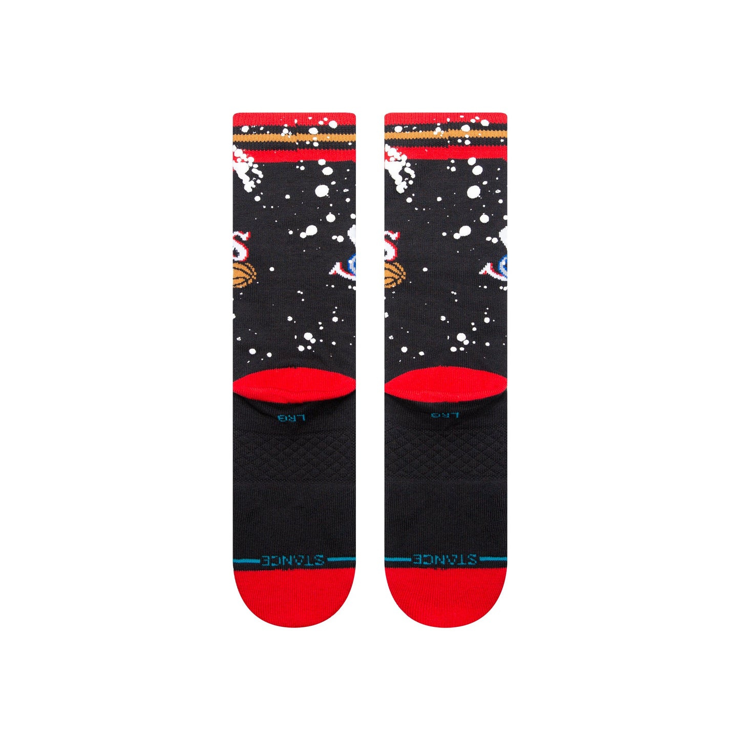 Stance Overspray Philadelphia 76Ers Crew Sock Black