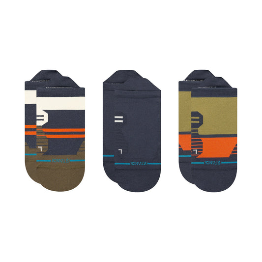 Stance Route Ultra Light Tab Sock 3 Pack Navy 