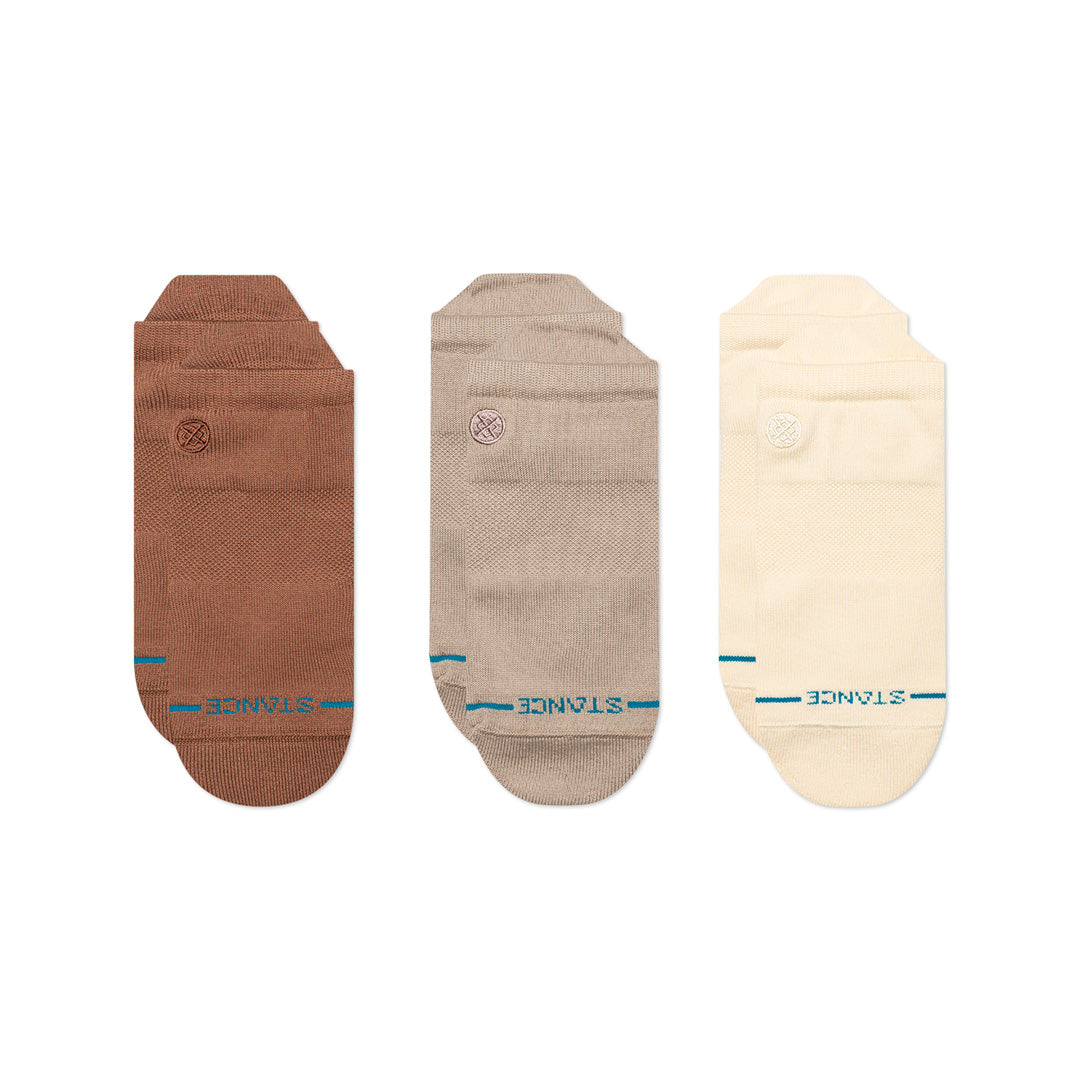 Stance Icon Low Tab Sock 3 Pack Brown