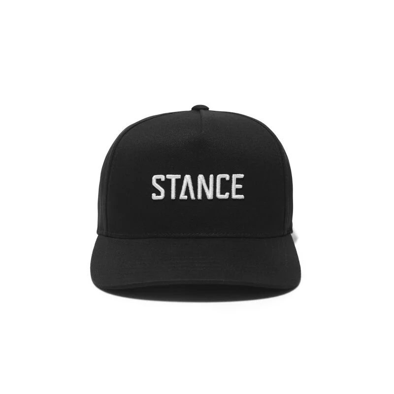 Stance Icon Snapback Hat Black White