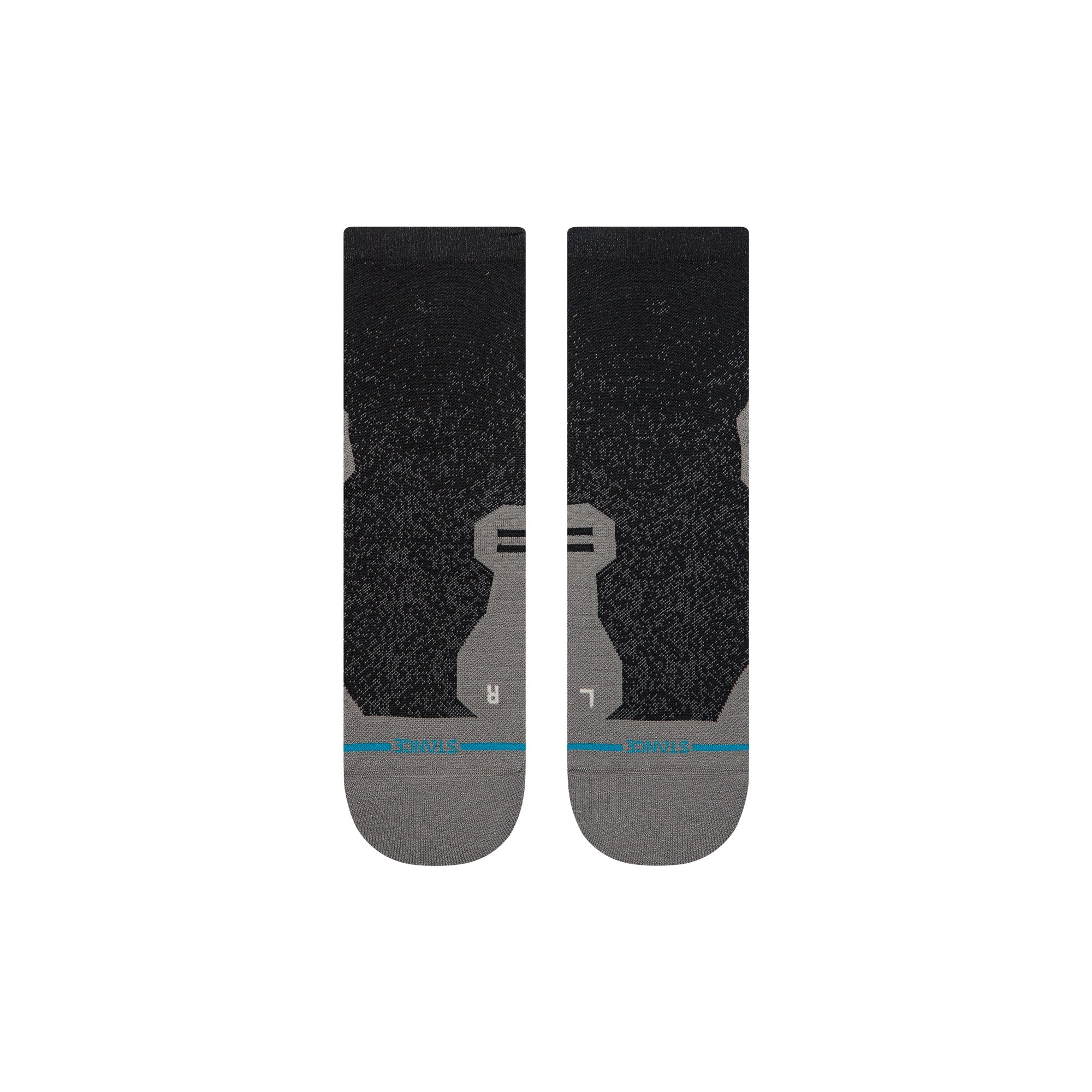 Stance Powder Split Light Quarter Sock Black