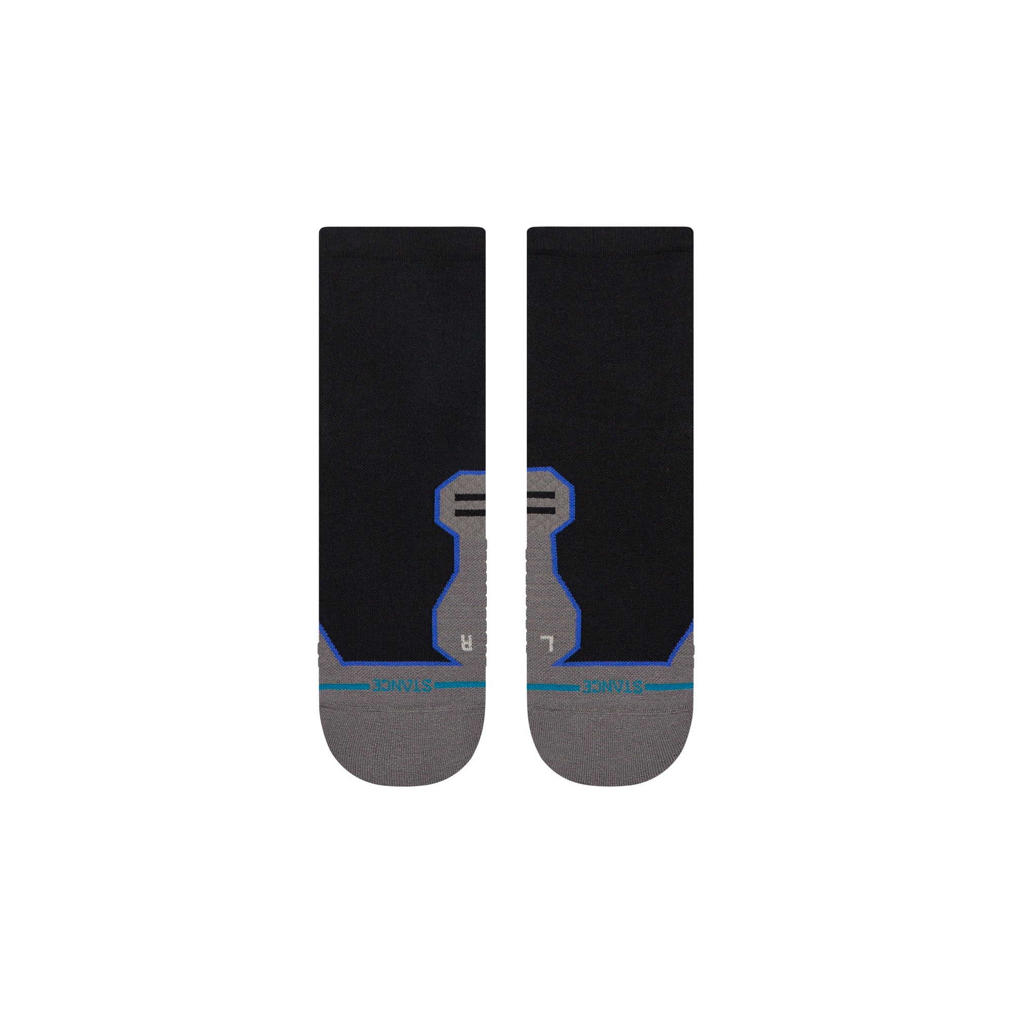 Stance Contrast Seam Light Quarter Sock Black