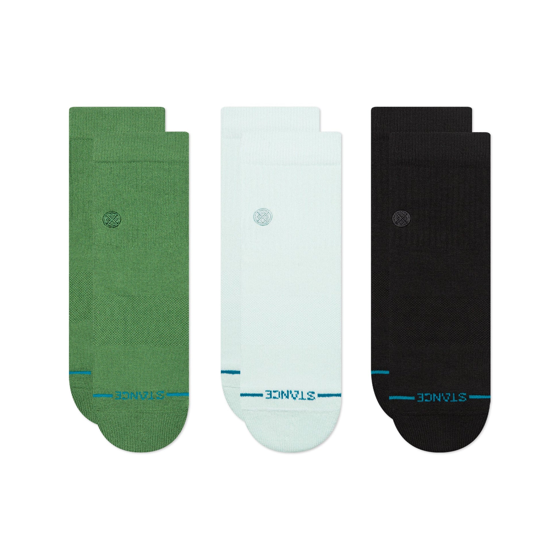 Stance Icon Quarter Sock 3 Pack Green