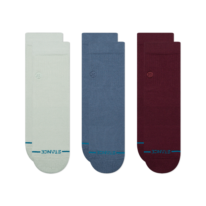 Stance Icon Quarter Sock 3 Pack Pale Blue