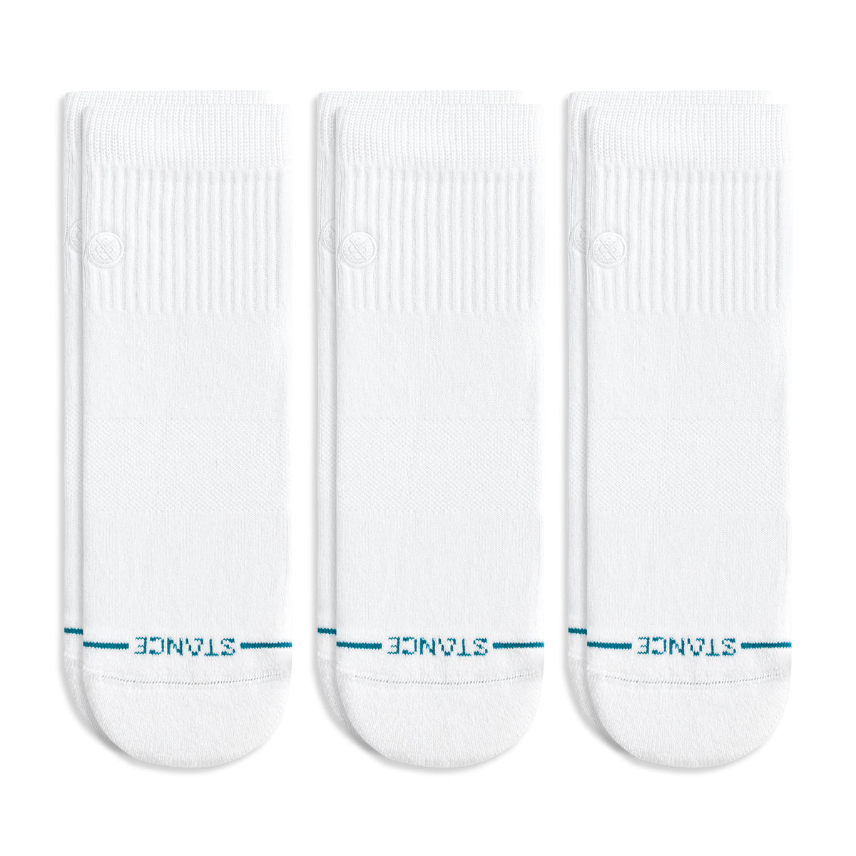 Stance Icon Quarter Sock 3 Pack White White
