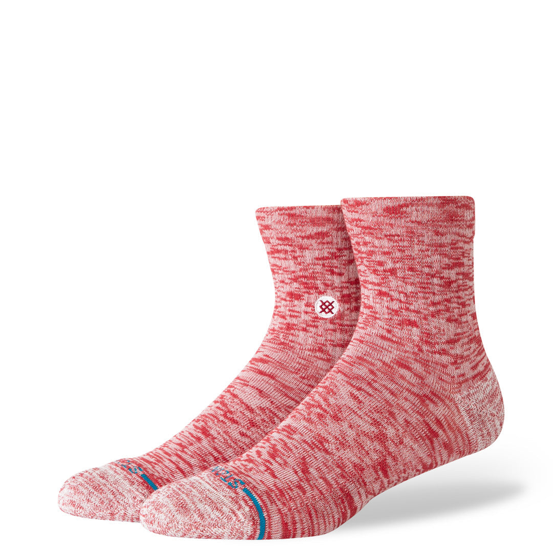 Stance Slub Quarter Sock Red