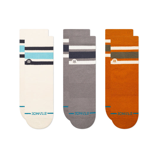 Boyd Quarter Sock 3 Pack Ivory