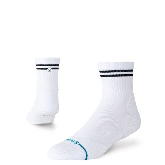 Stance Lined Up Mid Quarter Sock White
