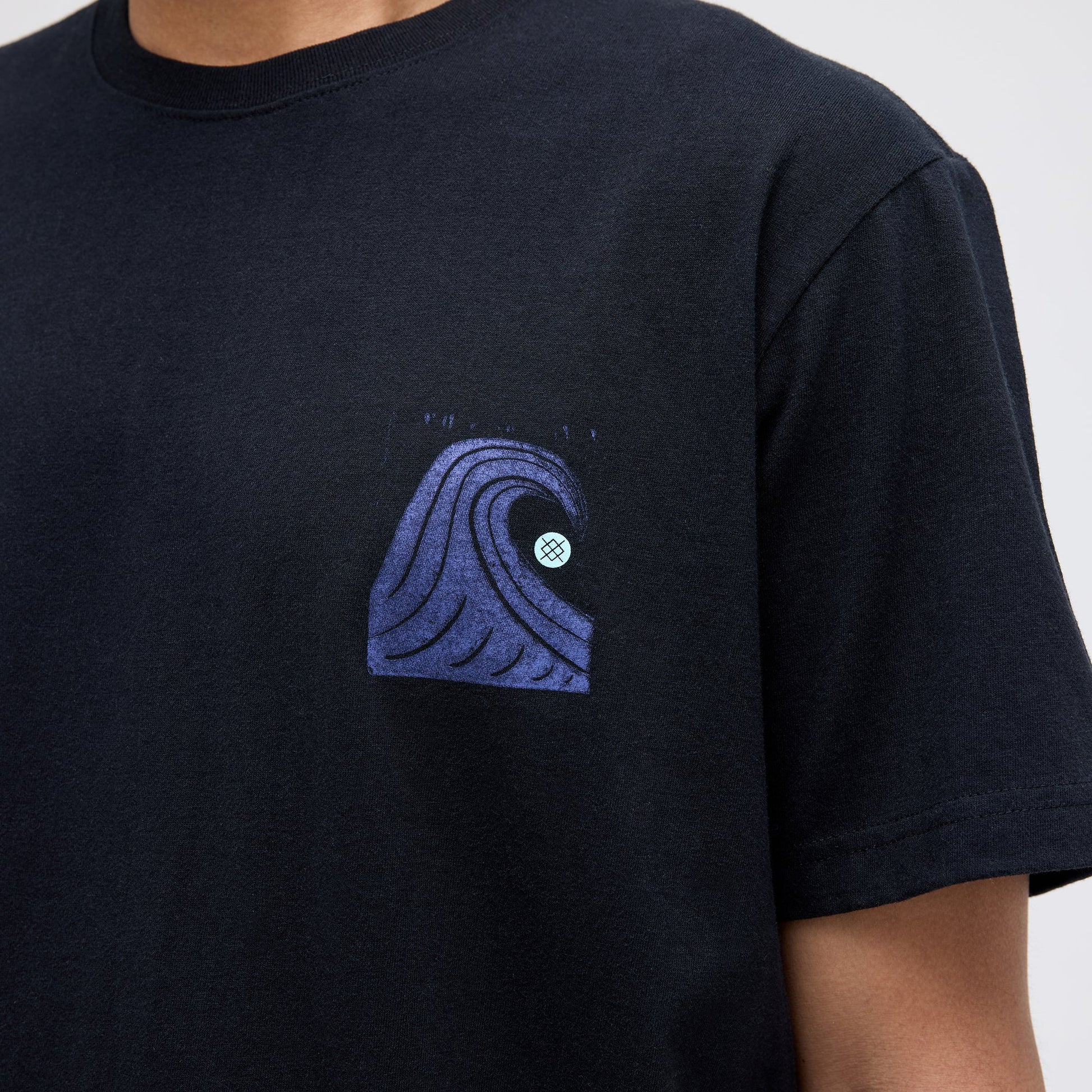 Stance Stacked Swell Tee Black |model