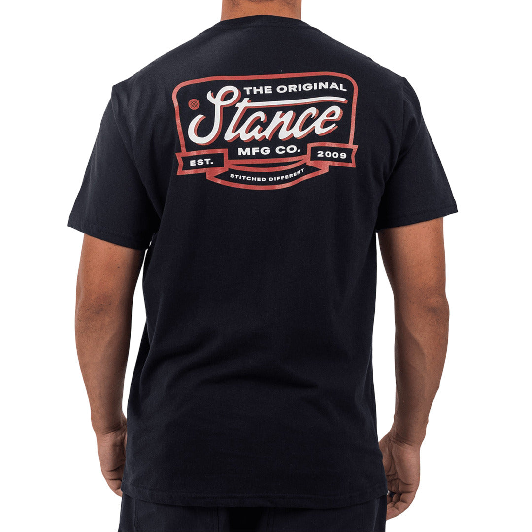 Stance Script Seal T-Shirt Black |model