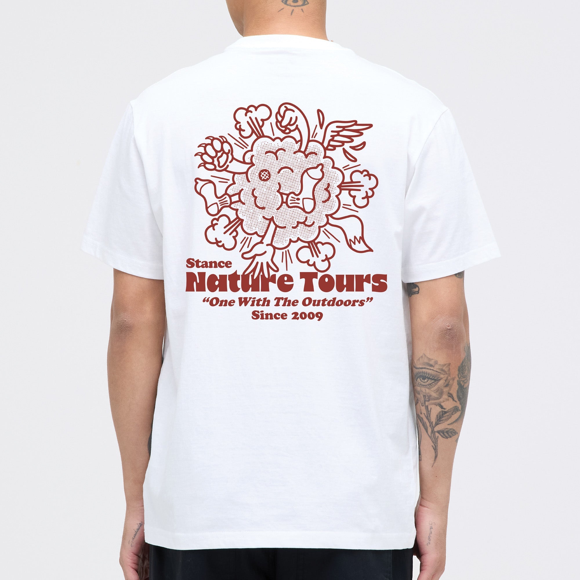 Stance Outdoors T Shirt White|model