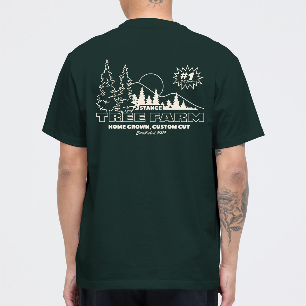 Stance Tree Farm T Shirt Pine|model