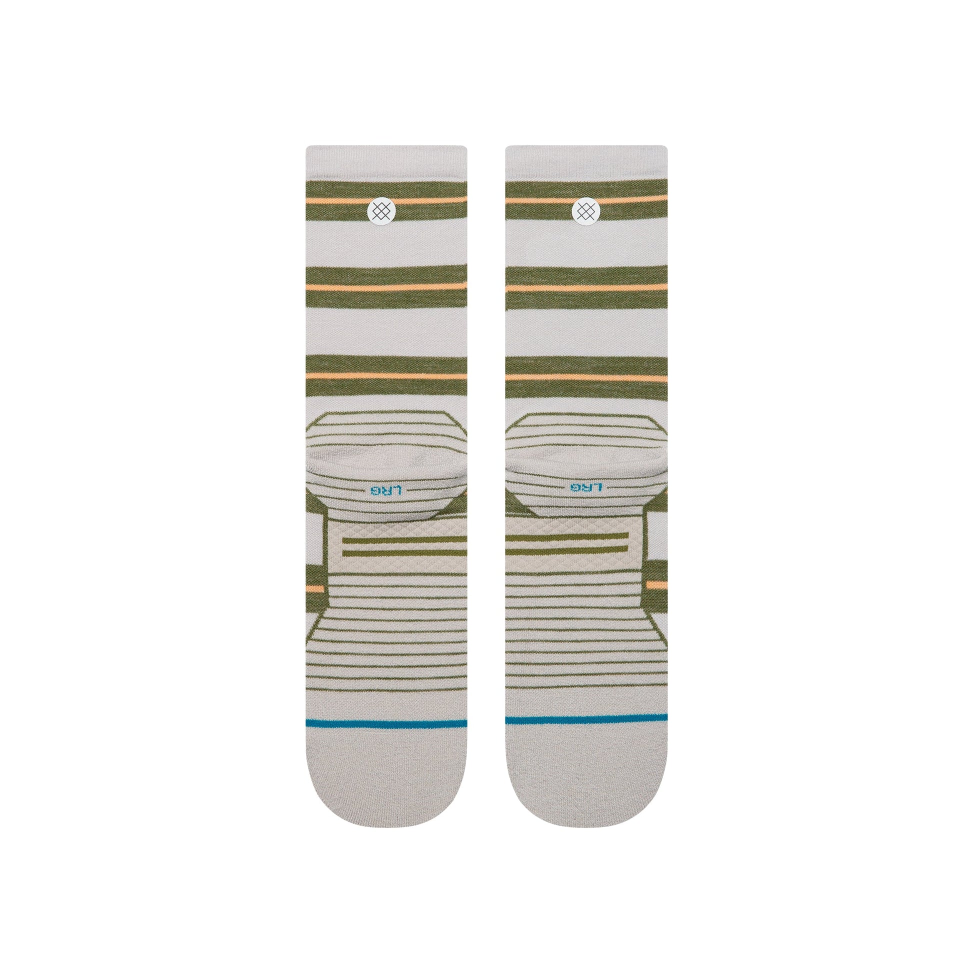 Stance Striped It Light Wool Crew Sock Grey