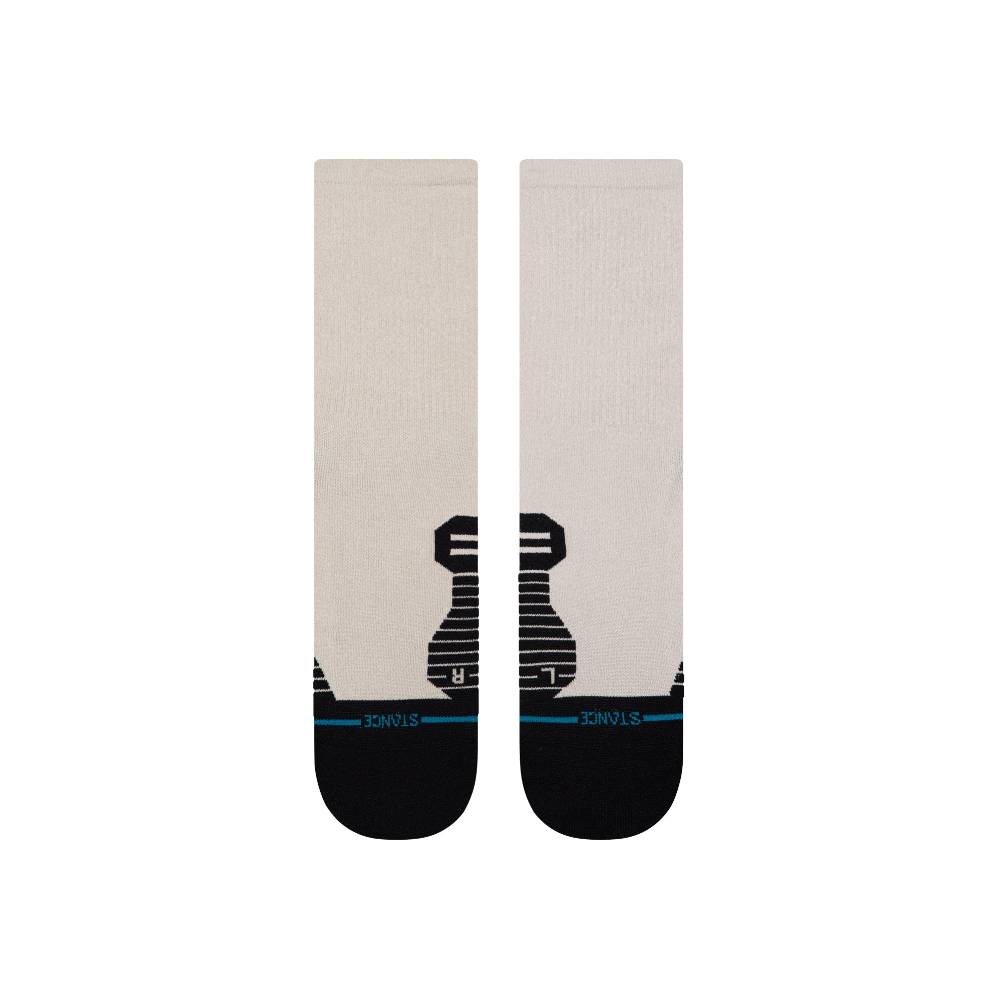 Stance Ribbed Run Light Crew Sock Oatmeal