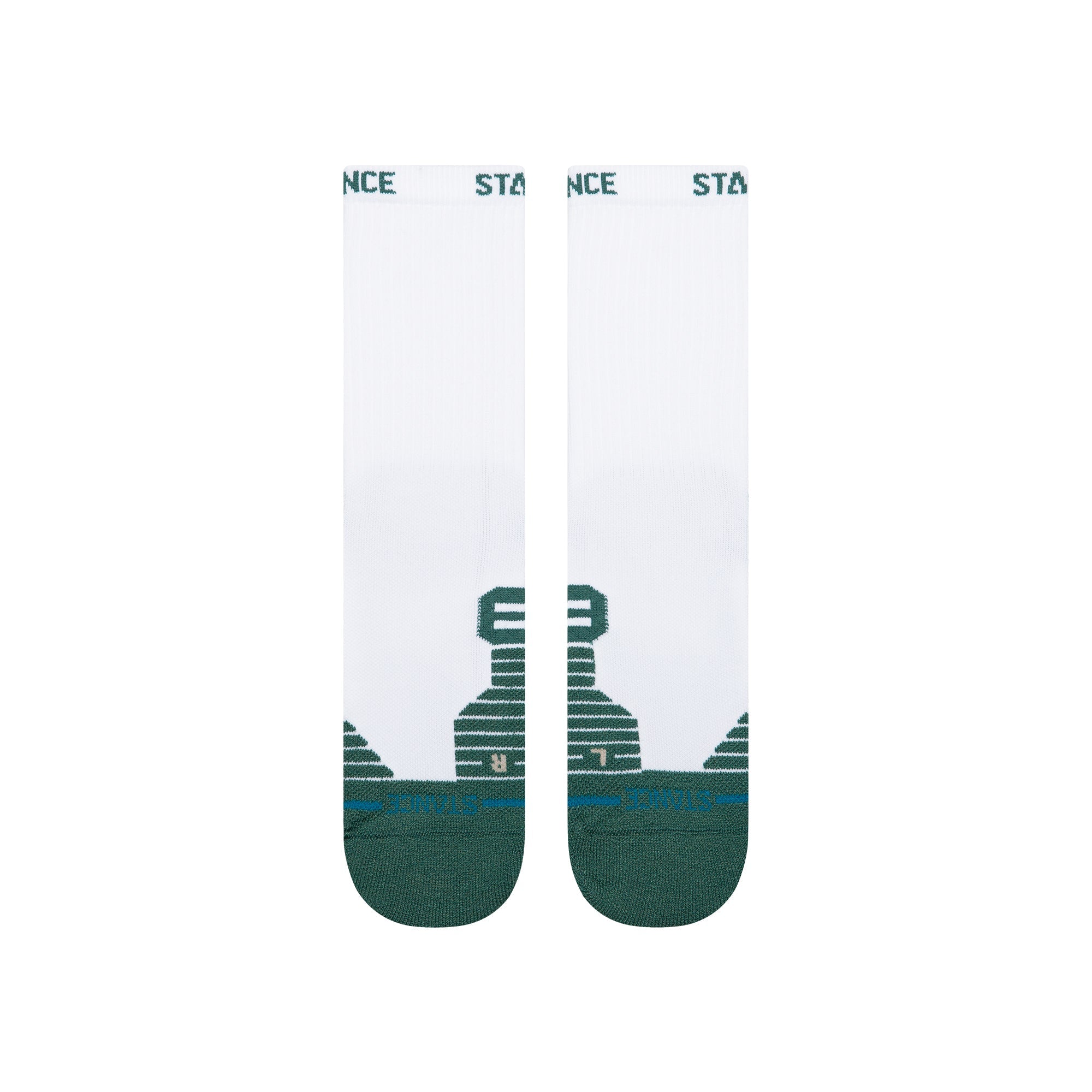 Stance Fairway Ribbed Crew Sock White