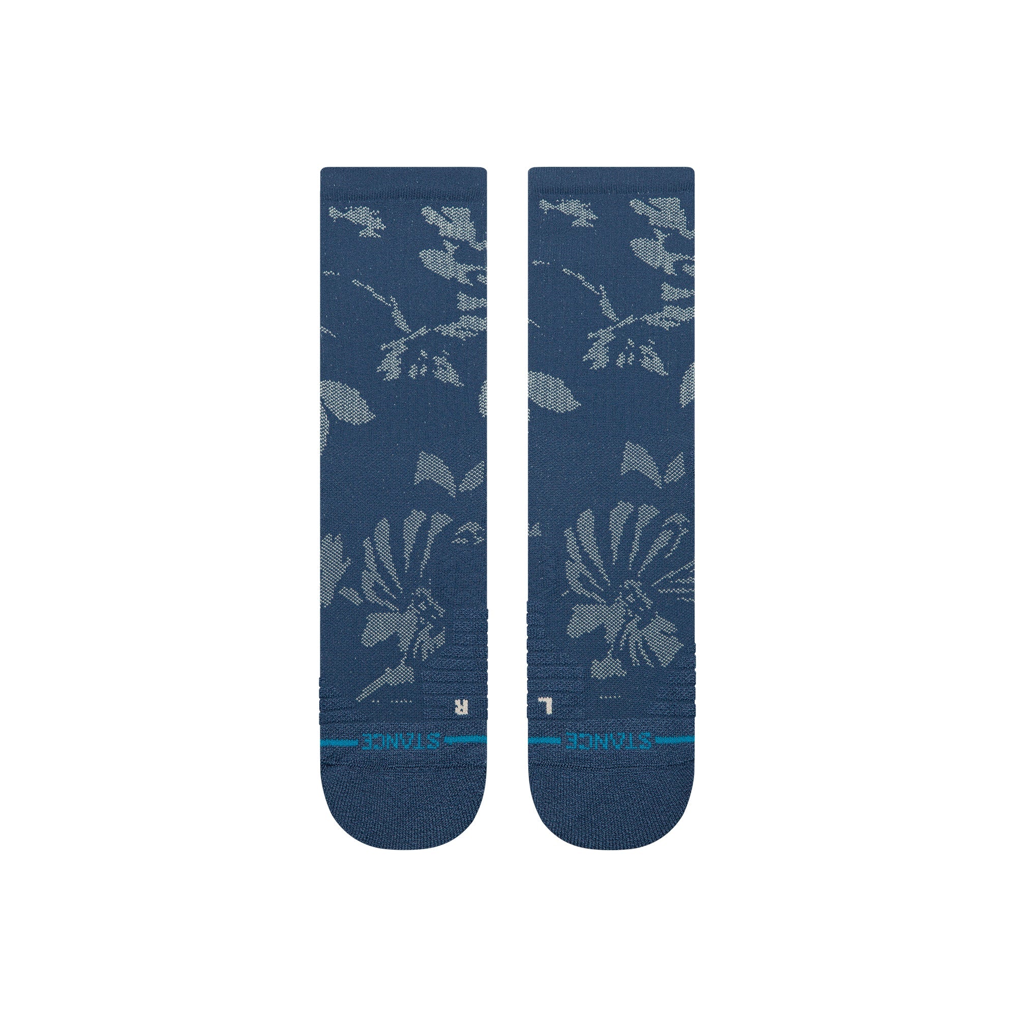 Stance Flora Scan Mid Ribbed Crew Sock Deep Teal