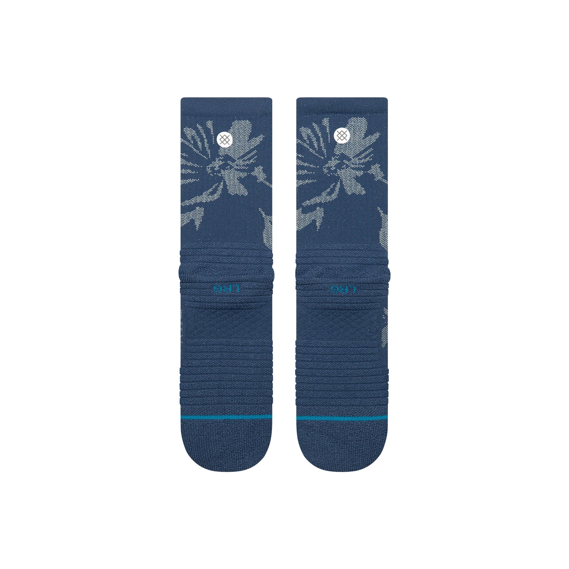 Stance Flora Scan Mid Ribbed Crew Sock Deep Teal