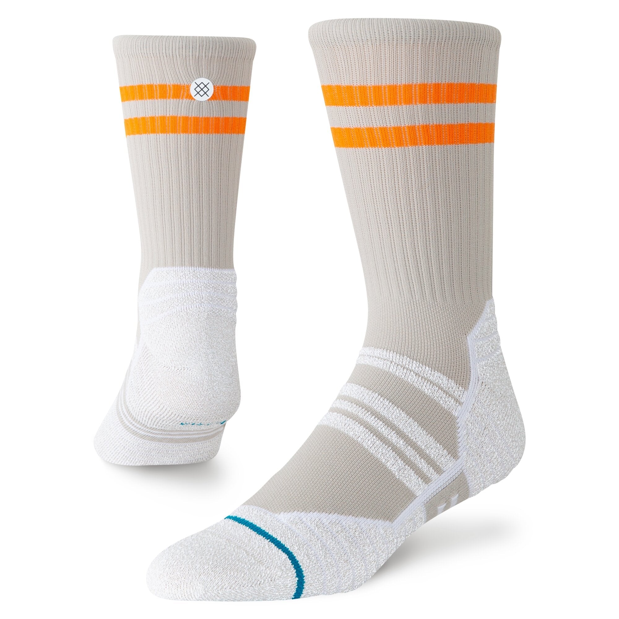 Stance Static Gripper Splatter Crew Sock Light Grey