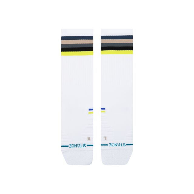 Stance Line Up Mid Ribbed Crew Sock White