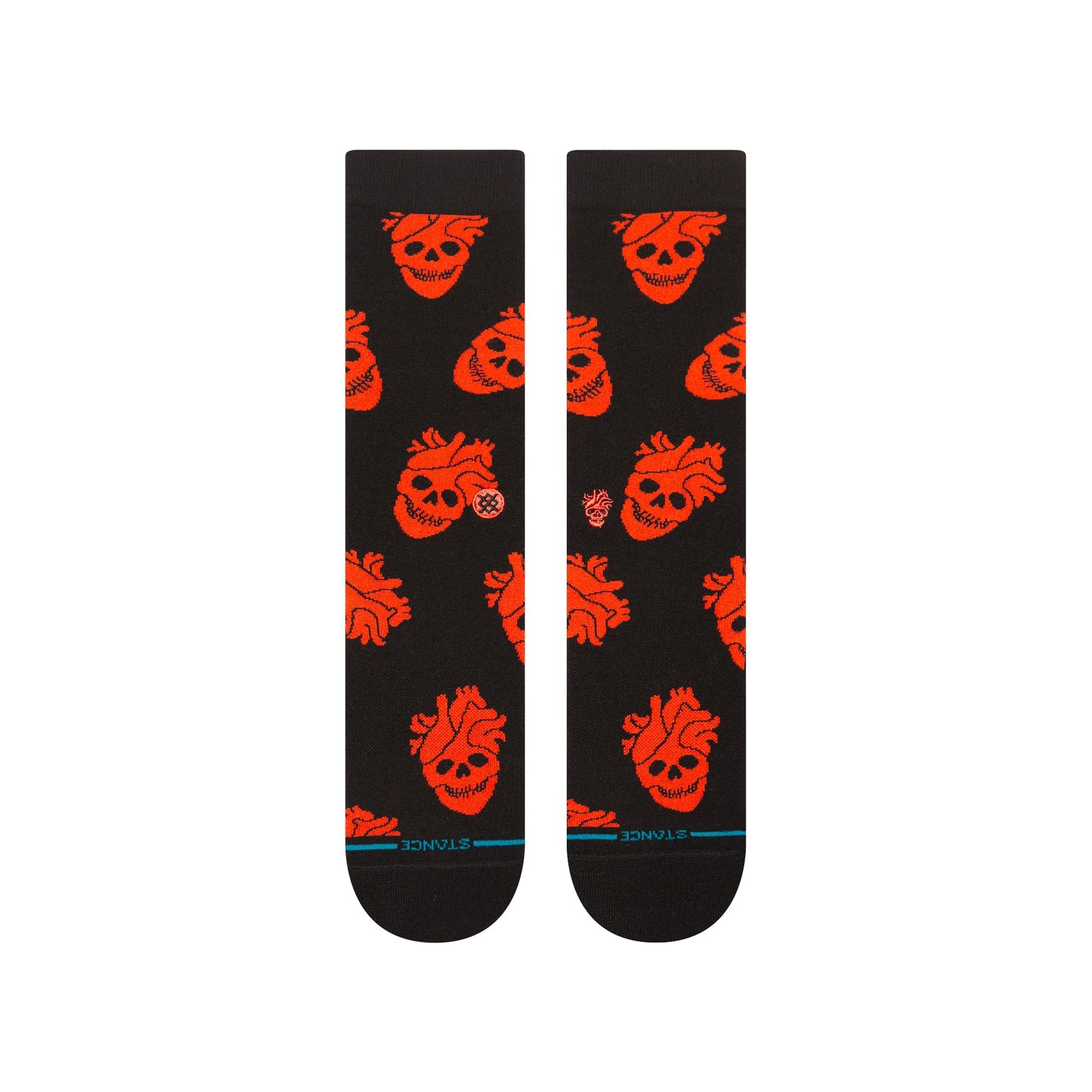 Stance Fallin In Skull Crew Sock Black