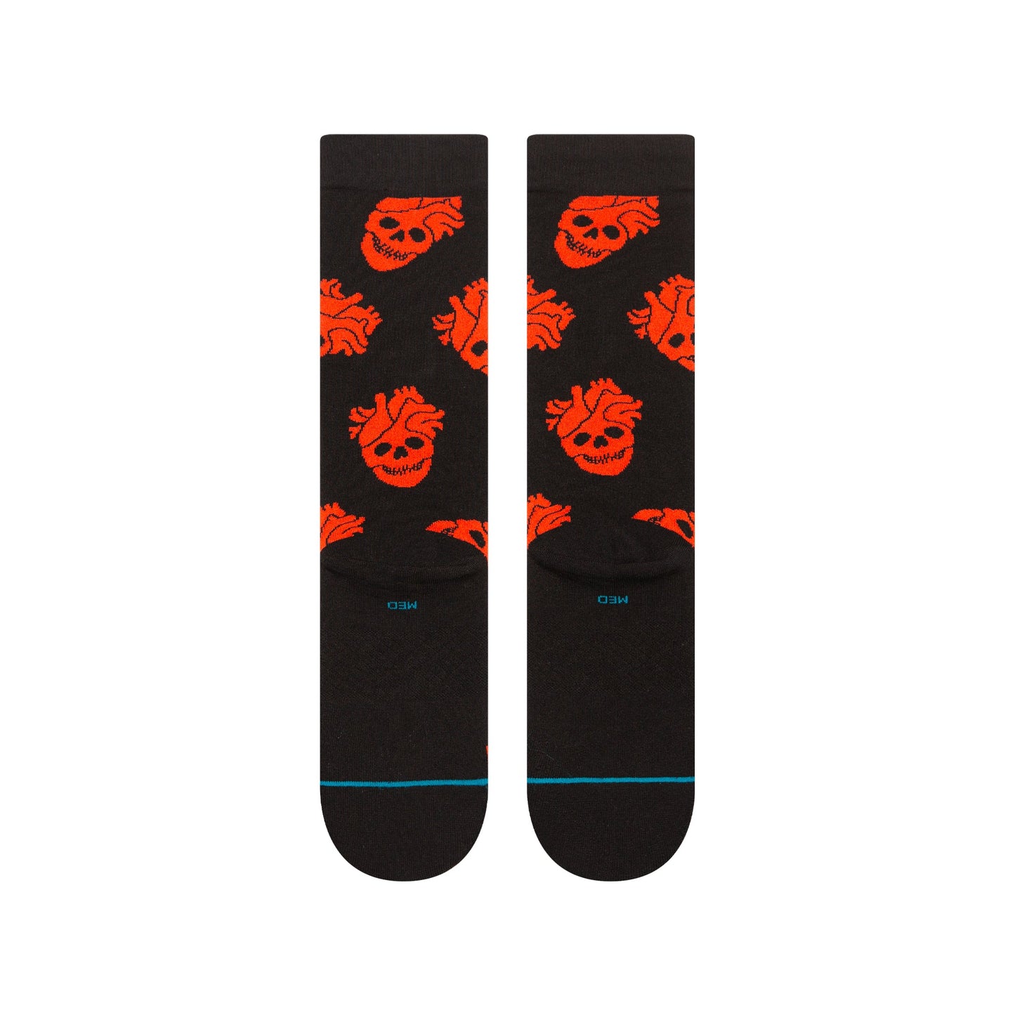 Stance Fallin In Skull Crew Sock Black