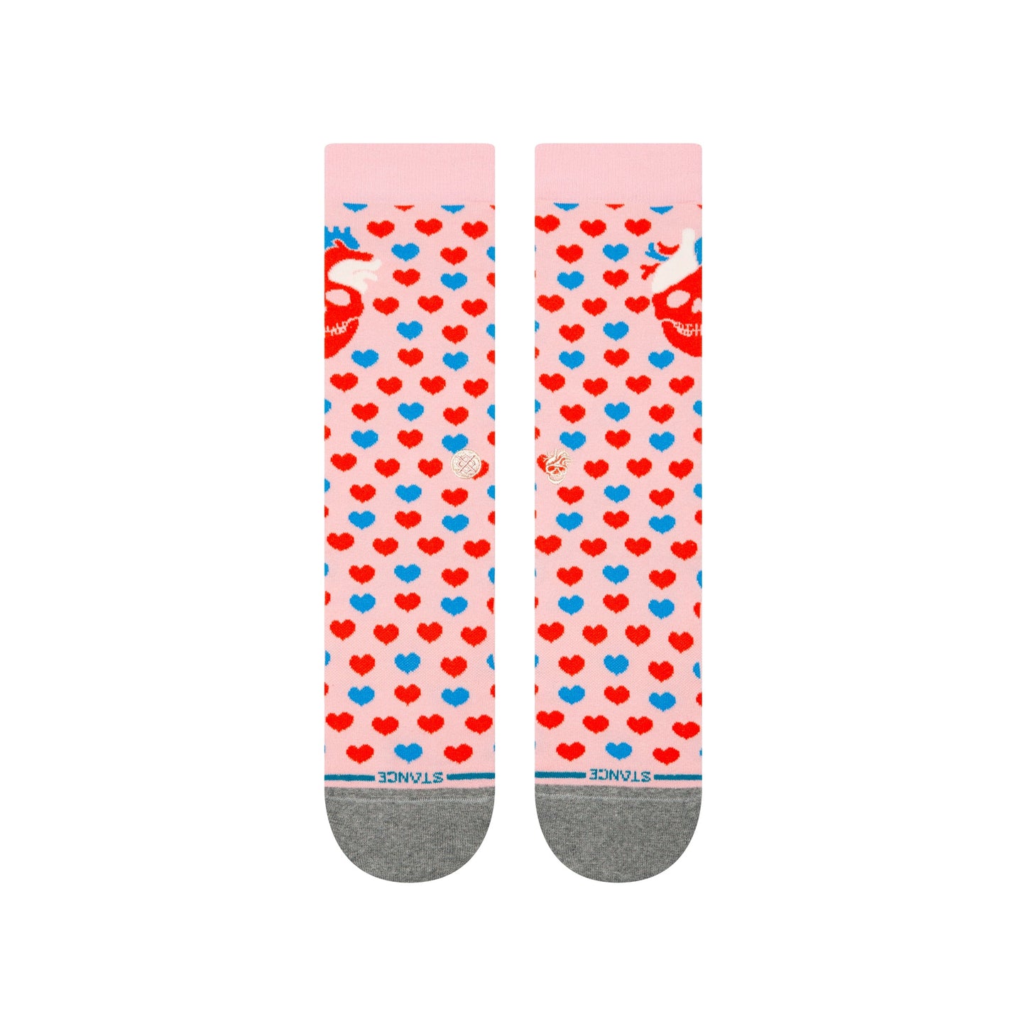 Stance Hearted Crew Sock Pink