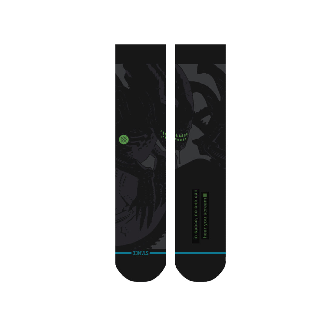 Stance Alien Crew Sock Black