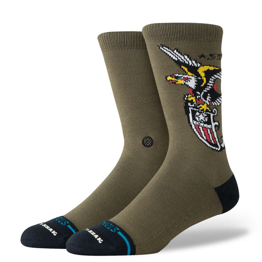 The Eagle Crew Sock Military Green