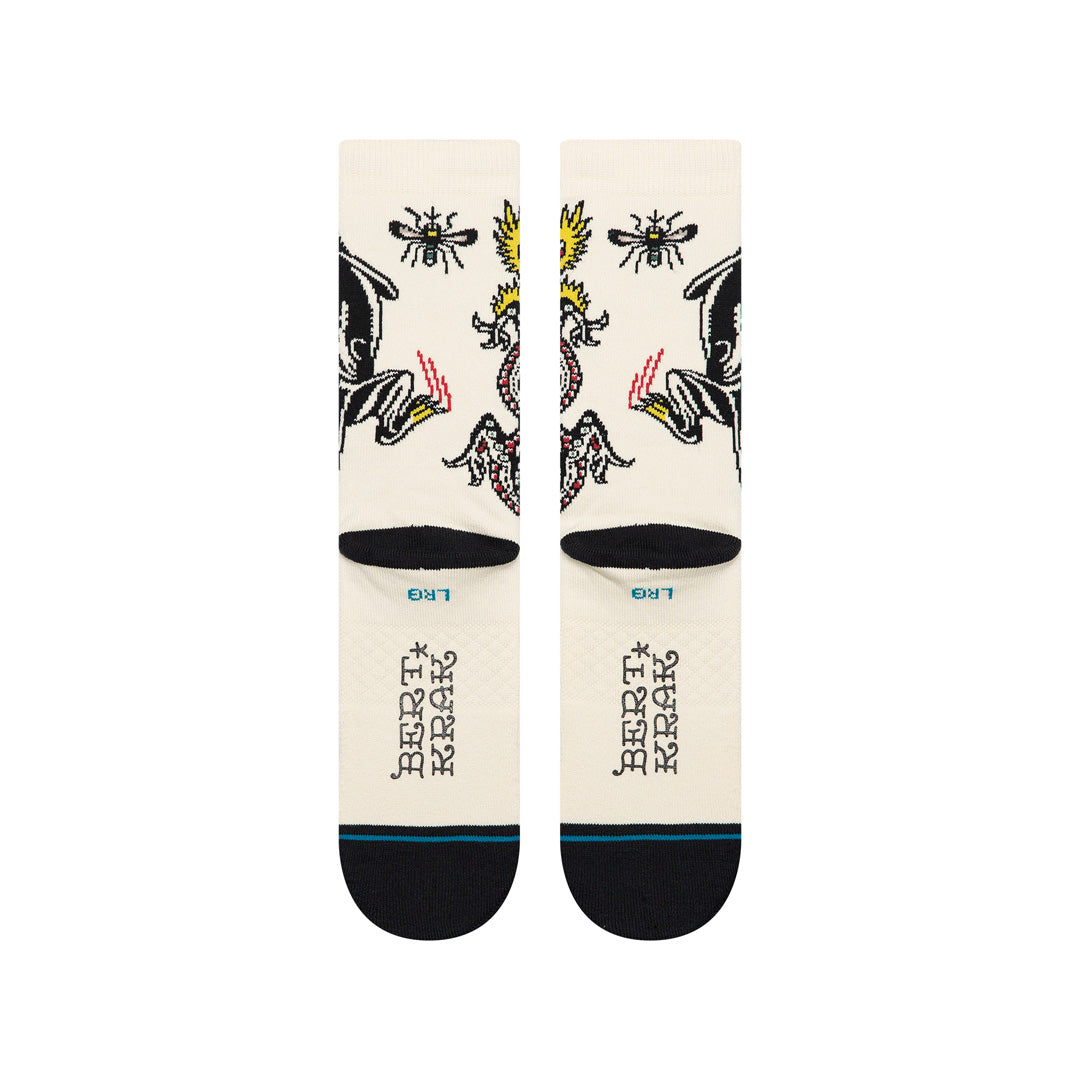 Stance Battle Crew Sock Cream