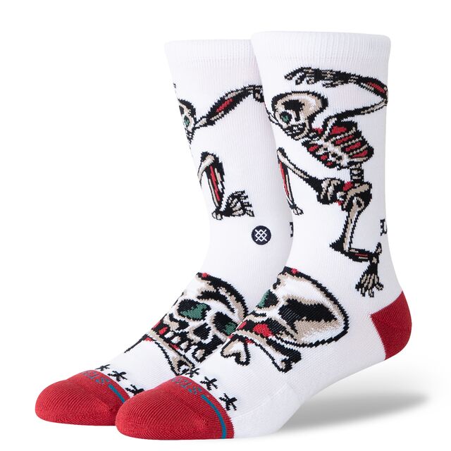 Stance Skeleton Crew Sock White