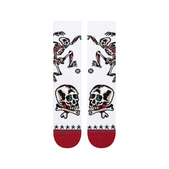 Stance Skeleton Crew Sock White
