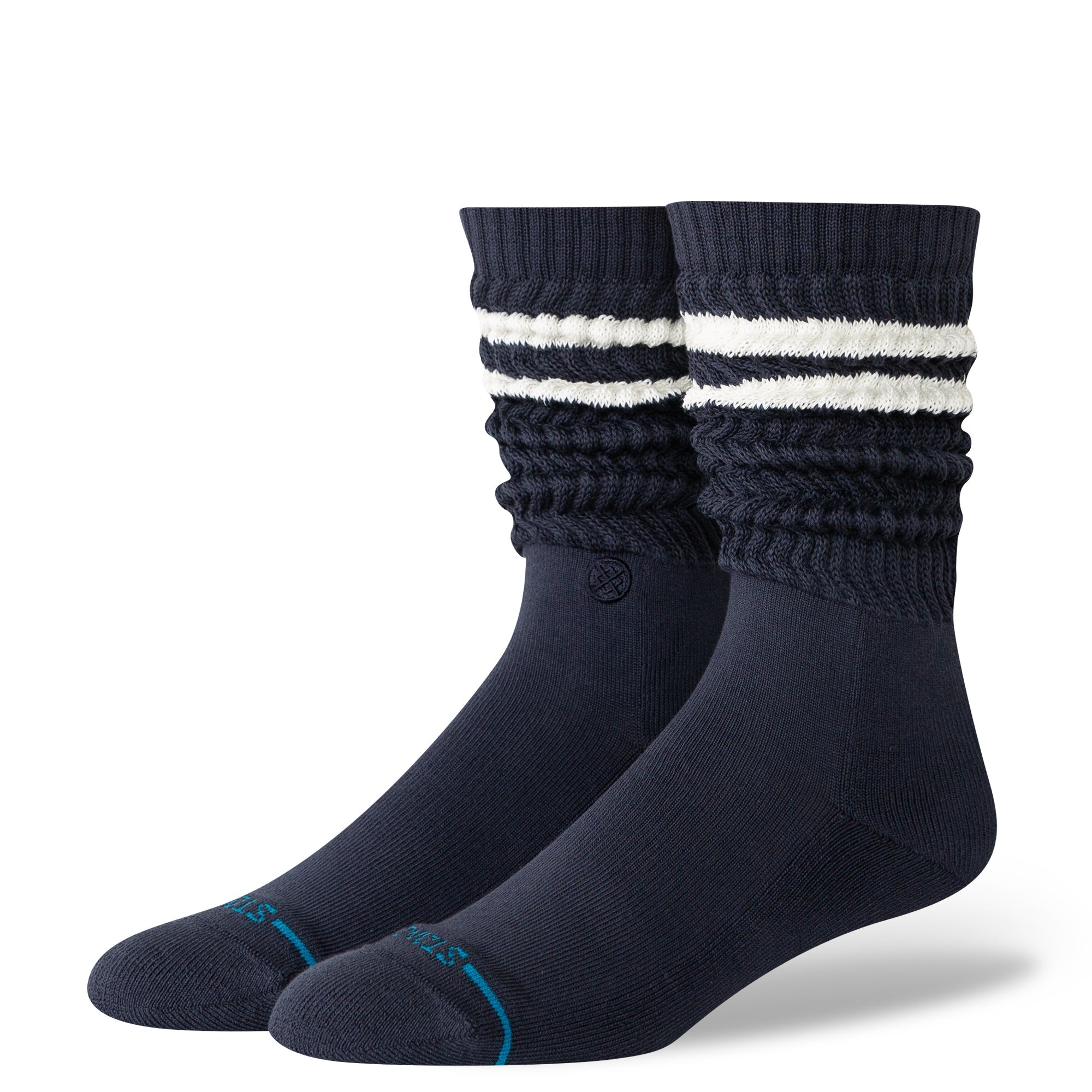 Stance Stripe Slouch Sock Navy Stripe