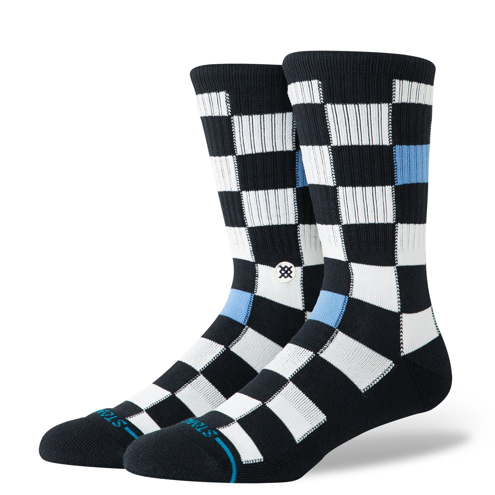 Stance Chef Check Crew Sock Black