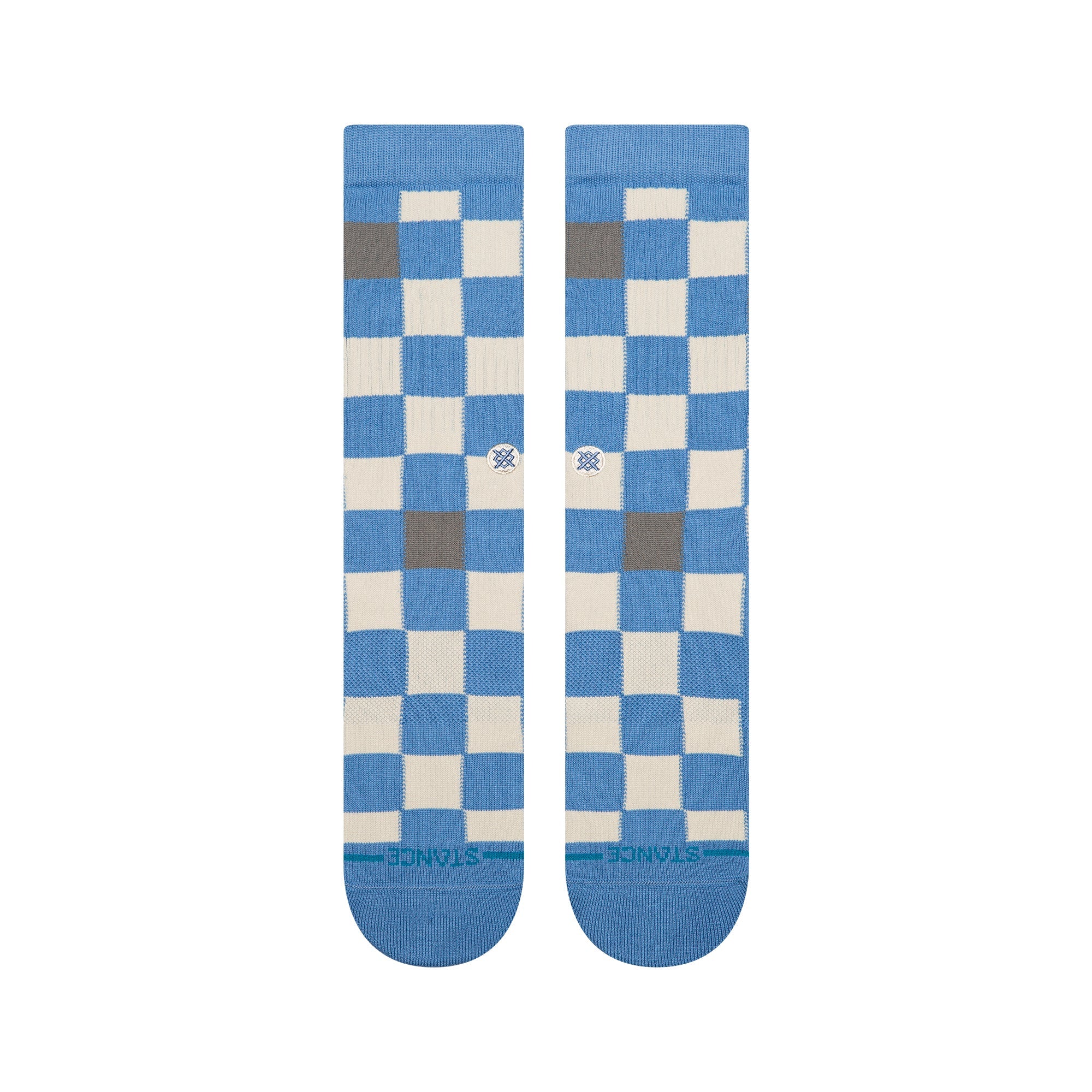 Stance Chef Check Crew Sock - Capri Blue