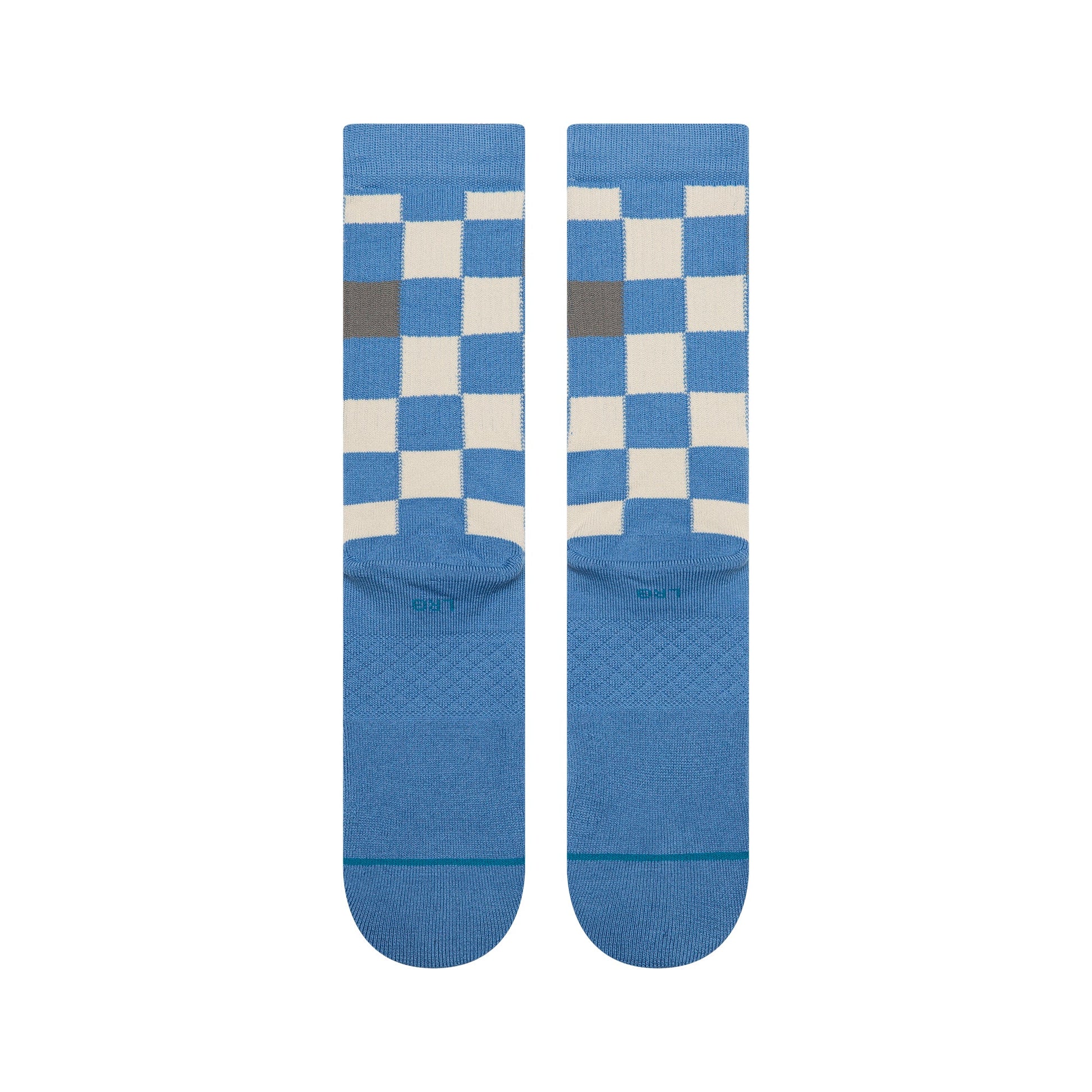 Stance Chef Check Crew Sock - Capri Blue
