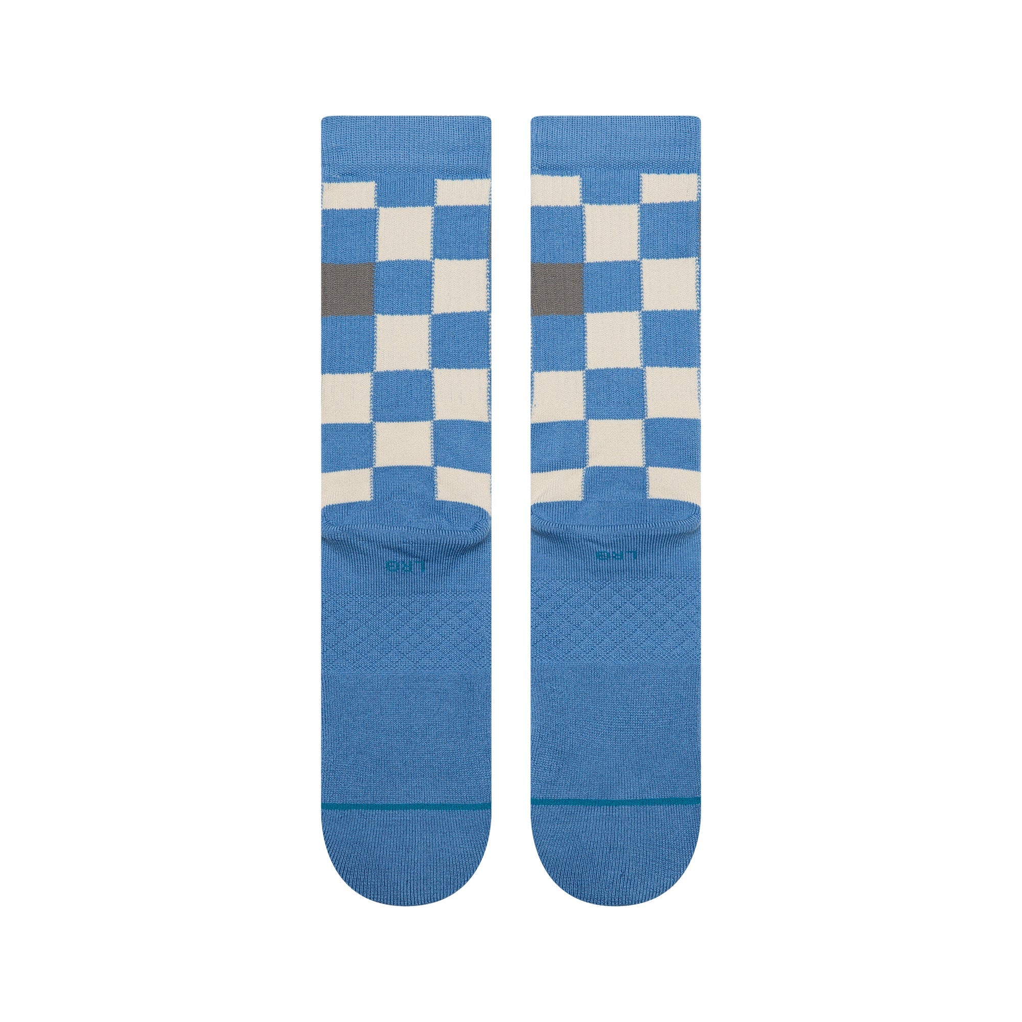 Stance Chef Check Crew Sock - Capri Blue
