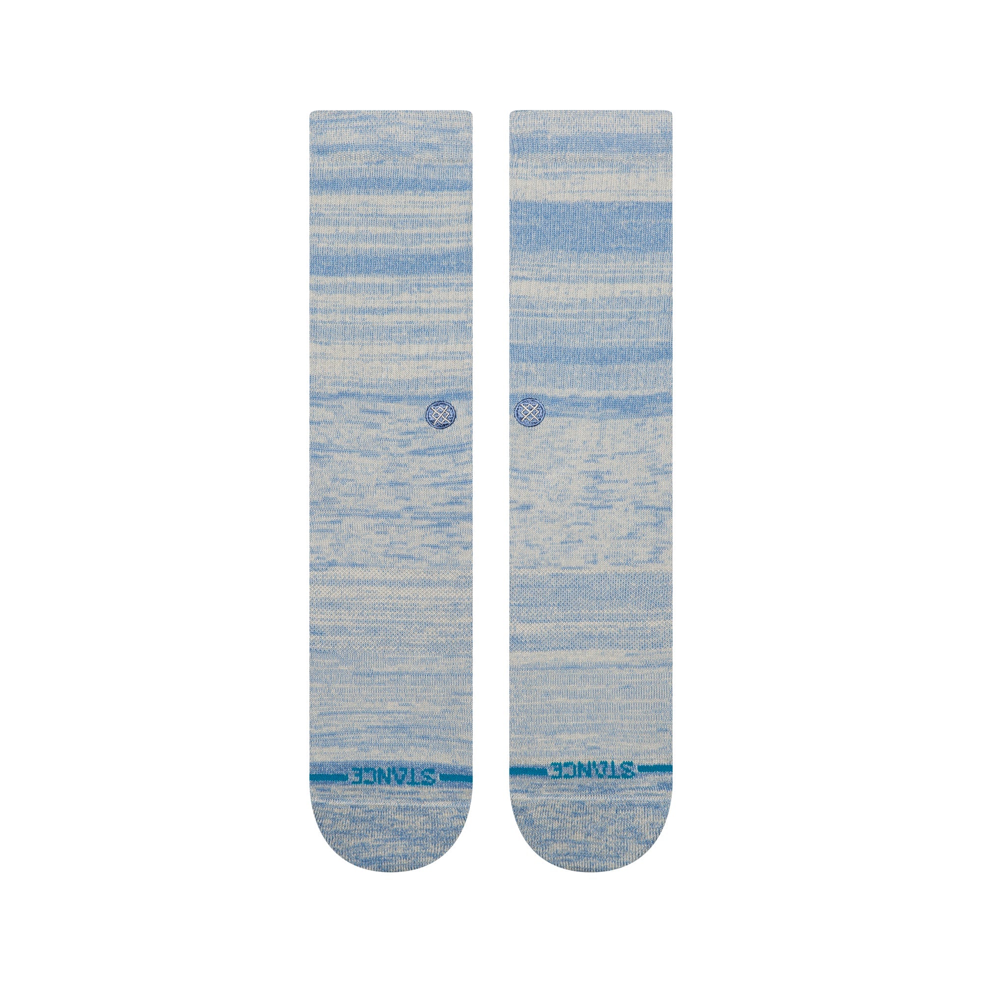 Stance Marled Crew Sock Grey Blue
