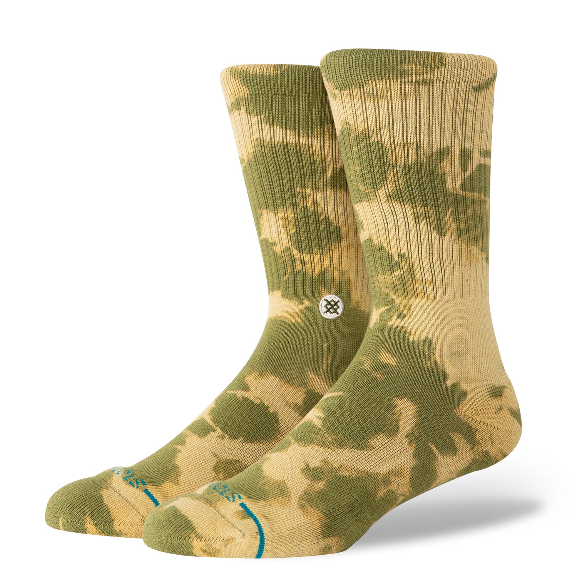 Stance Spotty Dye Crew Sock - Olive