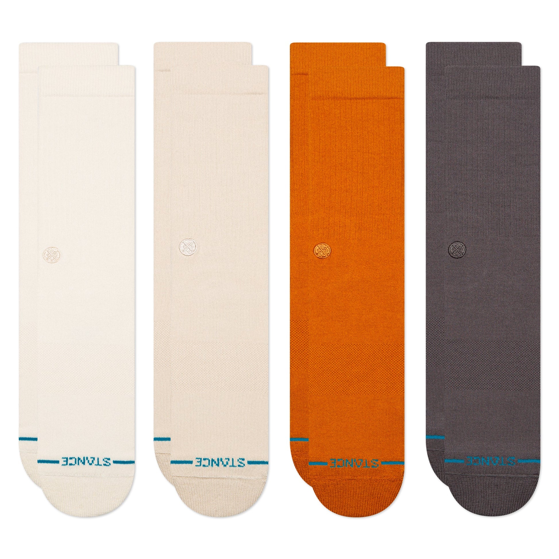 Stance Icon Crew Sock 4 Pack Canvas