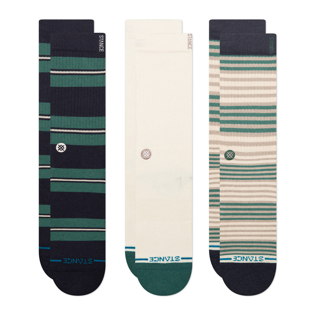 Stance Caesar Stripe Crew Sock 3 Pack Multi