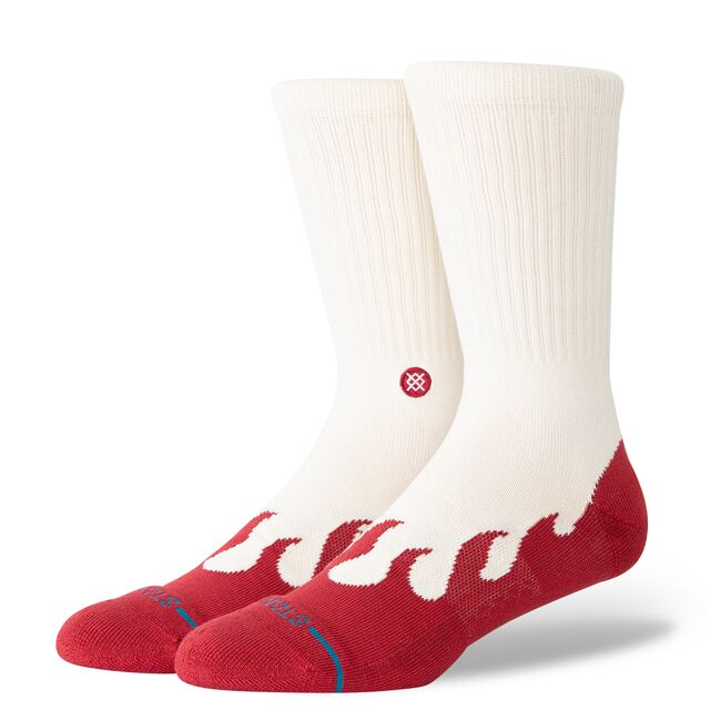 Stance Heating Up Crew Sock Red