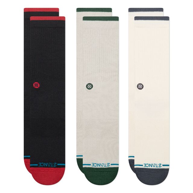 Stance Toner Crew Sock 3 Pack Black